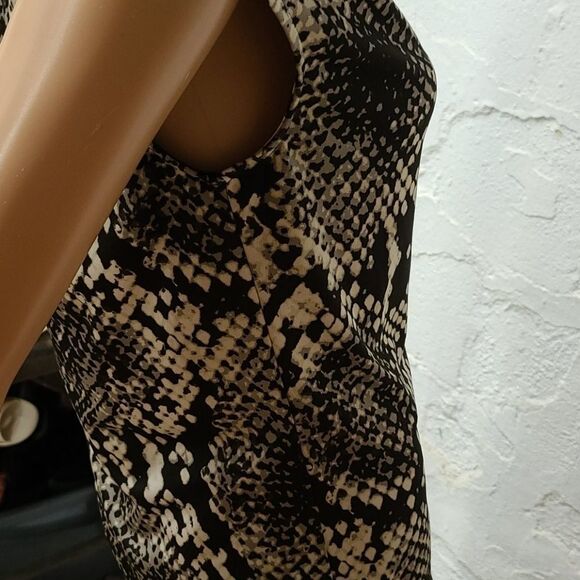 Michael Kors cowl neck slvesless snakeskin blouse - Picture 7 of 11